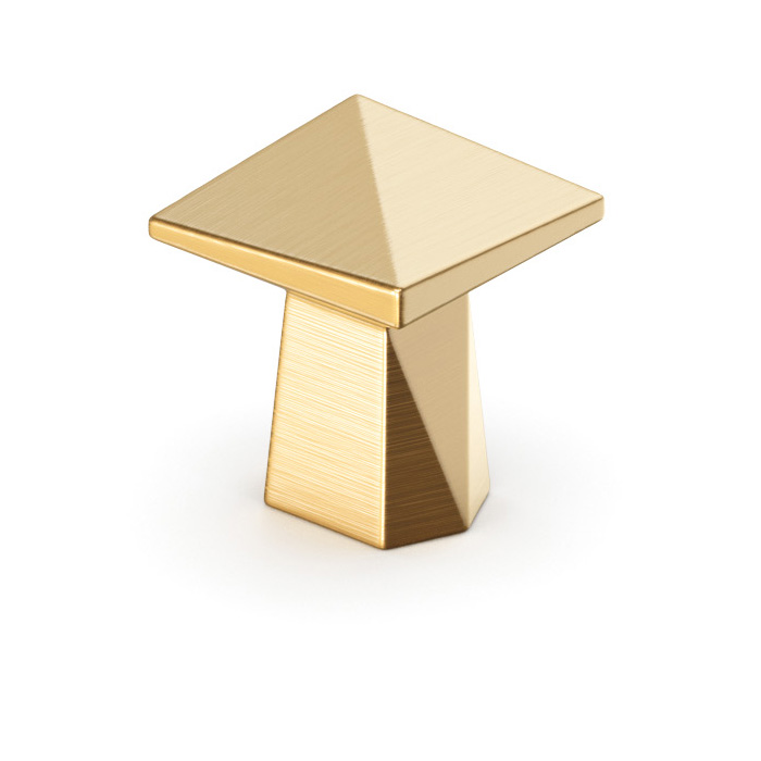 Trillion Knob Modern Brushed Gold
