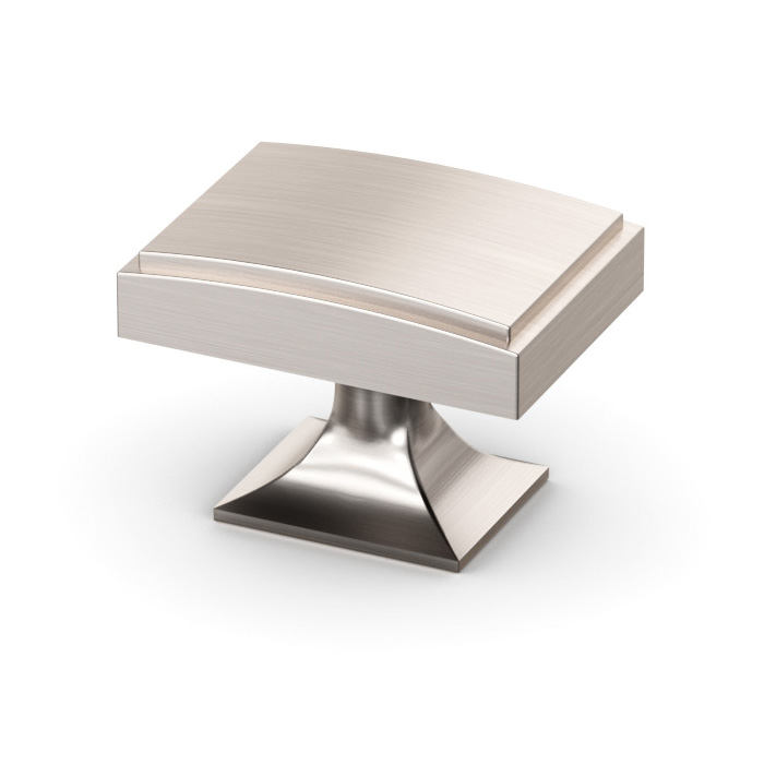 Rectangular Knob Satin Nickel