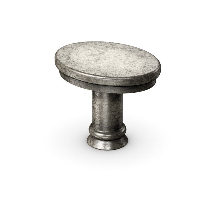 Stamped Knob Weathered Nickel