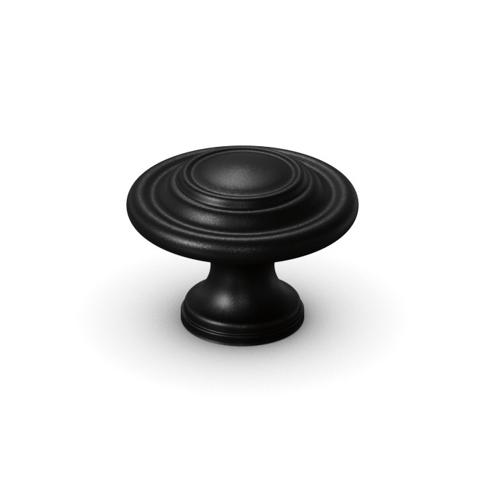 Ringed Knob Matte Black