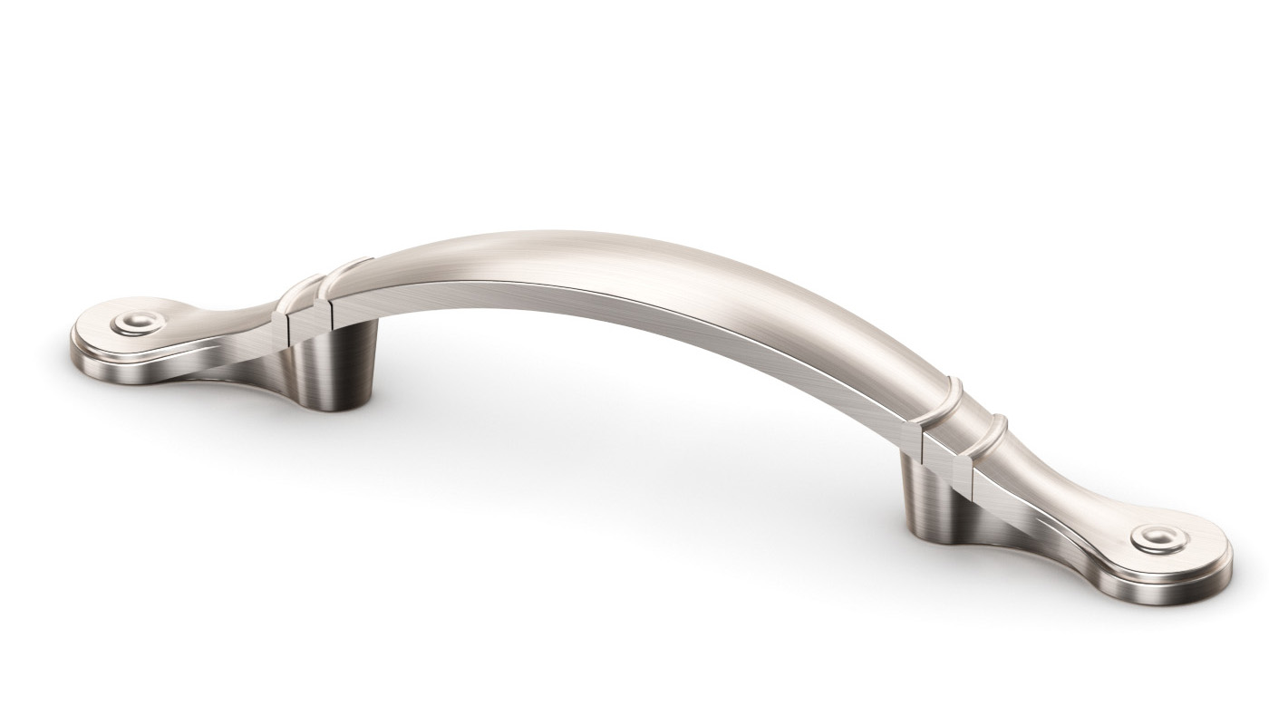 Ringed Arch Pull Satin Nickel