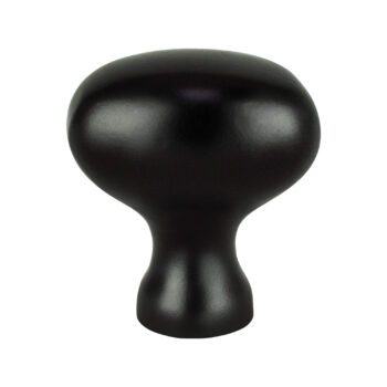 Matte Black Oval Knob 1 1/8in. x 3/4in. – 0930-1055-P
