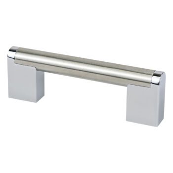 Brushed Nickel and Polished Chrome Pull 96mm – 2178-9BPN26-P