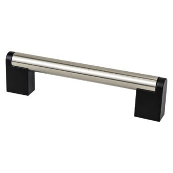 Brushed Nickel and Matte Black Pull 128mm – 2185-9BPN55-P