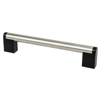 Brushed Nickel and Matte Black Pull 160mm – 2190-9BPN55-P
