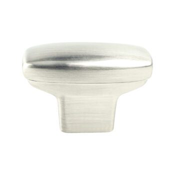 Brushed Nickel Rounded Rectangle Knob 1 7/16in. x 11/16in. – 9181-1BPN-P