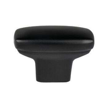 Matte Black Rounded Rectangle Knob 1 7/16in. x 11/16in. – 9183-1055-P