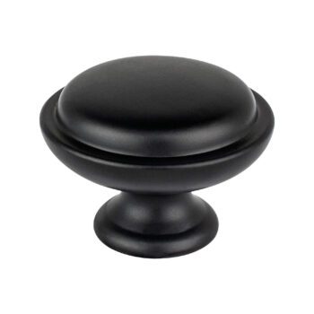 Matte Black Rimmed Knob – 9341-1055-P