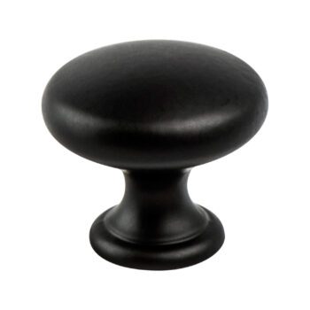 Matte Black Wide Round Knob – 9434-4055-P